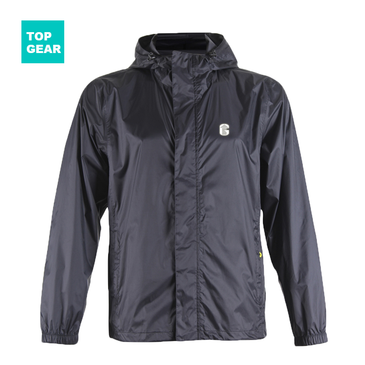 Men's 100% waterproof rain jacket with hood